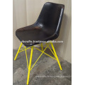 Chaise en cuir industrielle vintage